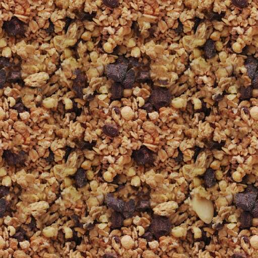 Chocolate muesli is a royalty-free texture in the category: seamless pot tileable food pattern chocolate muesli breakfast cereals