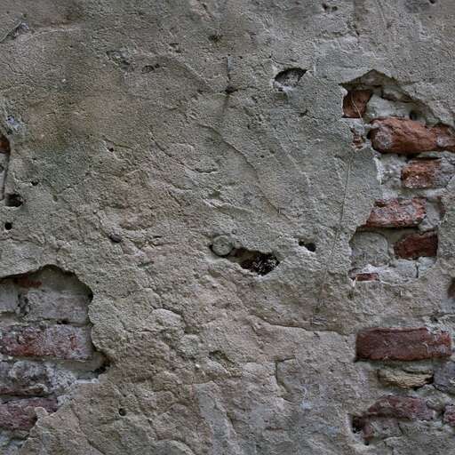 Broken wall with bricks is a royalty-free texture in the category: seamless pot wall concrete broken bricks